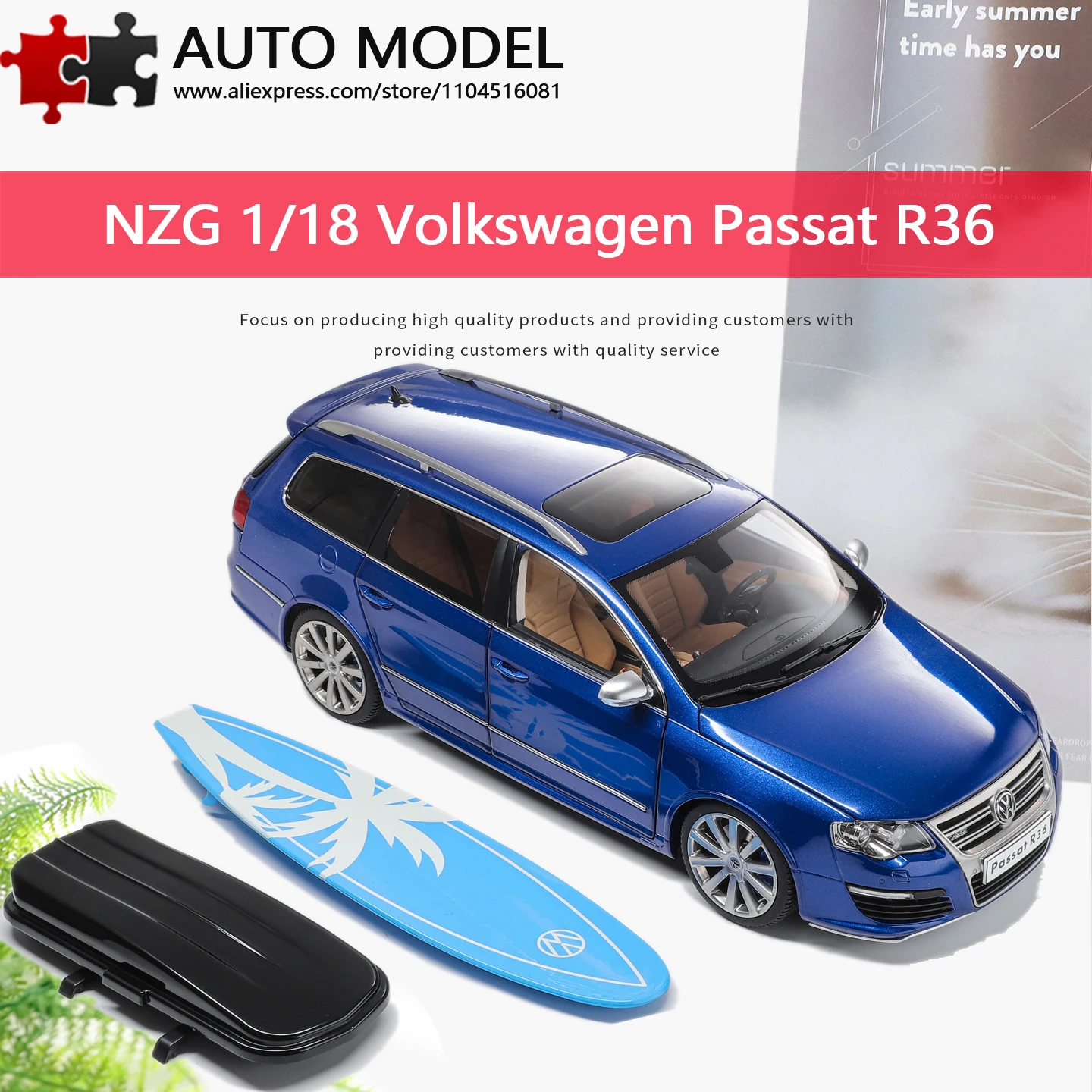 Nzg 1:18 Volkswagen Passat R36 Touring Die-Cast Cars and Model Vehicles Fully Open Door Metal Miniature Cars Adult Toy Gifts
Nzg 1:18 Volkswagen Passat R36 Touring Die-Cast Cars and Model Vehicles Fully Open Door Metal Miniature Cars Adult Toy Gifts
