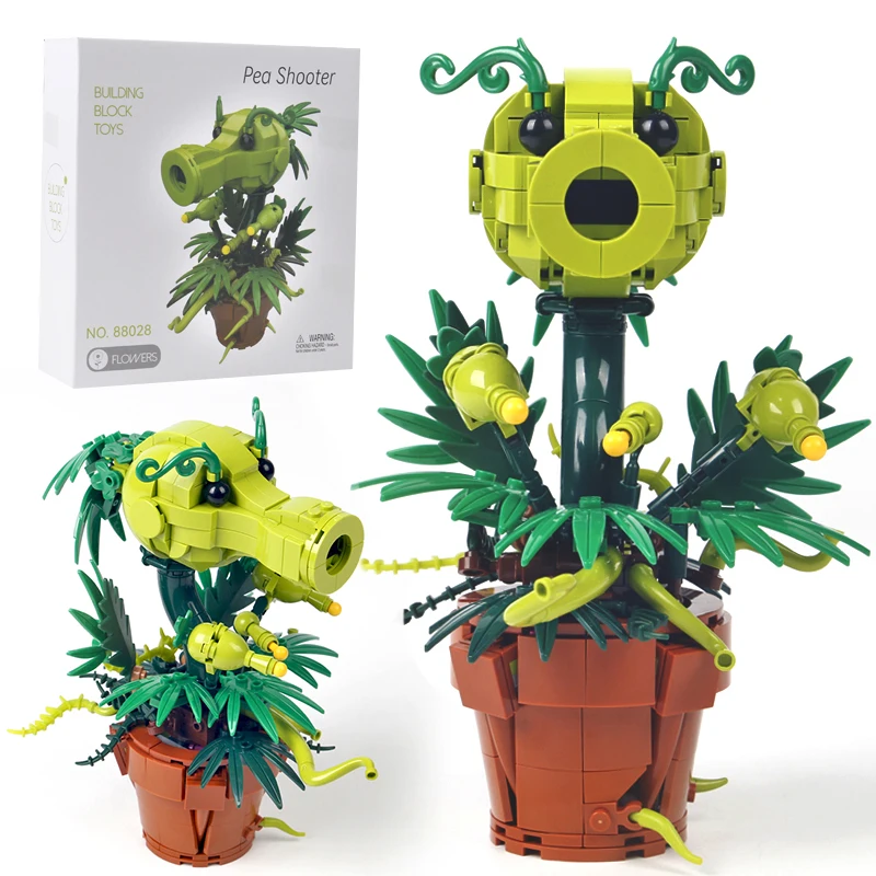 Creative Plants Wars Game Character Pea Shooter Building Blocks Bonsai Model Plant Potted Assemble Bricks Toy Gift For Kid Adult
Creative Plants Wars Game Character Pea Shooter Building Blocks Bonsai Model Plant Potted Assemble Bricks Toy Gift For Kid Adult