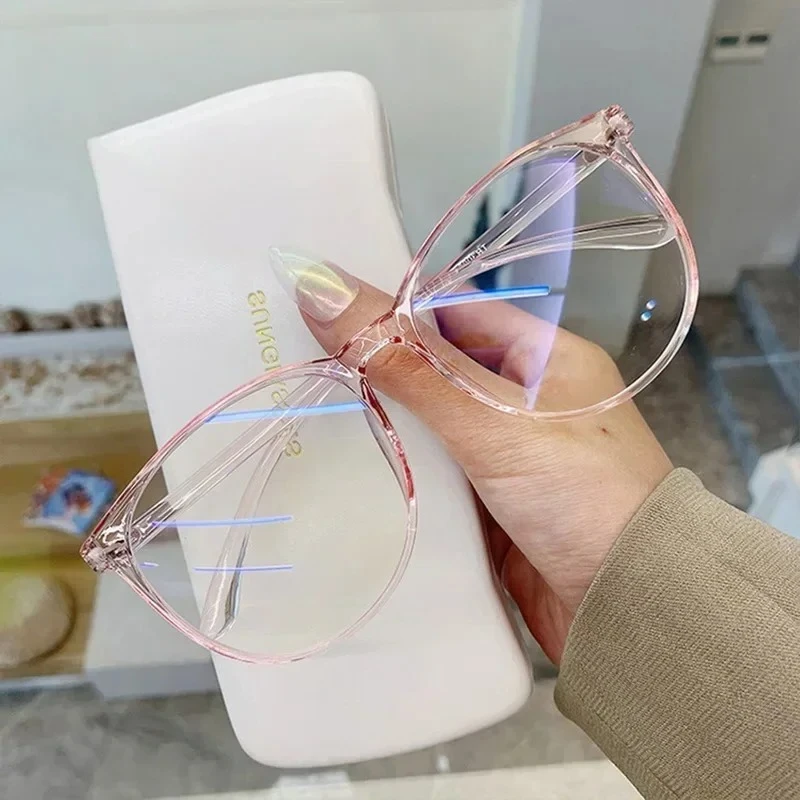 Clear Computer Plano Glasses for Man Woman Anti Blue Light Blocking Transparent Round Frame Eyewear Optical Spectacle Eyeglasses
Clear Computer Plano Glasses for Man Woman Anti Blue Light Blocking Transparent Round Frame Eyewear Optical Spectacle Eyeglasses