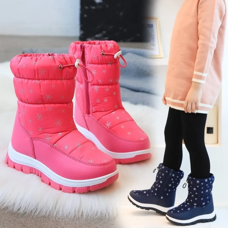 Kids Snow Boots Winter Keep Warm High Top Waterproof Rubber Boots Fashion Child Girls Plus Velvet Princess Thicking Cotton Shoes
Kids Snow Boots Winter Keep Warm High Top Waterproof Rubber Boots Fashion Child Girls Plus Velvet Princess Thicking Cotton Shoes