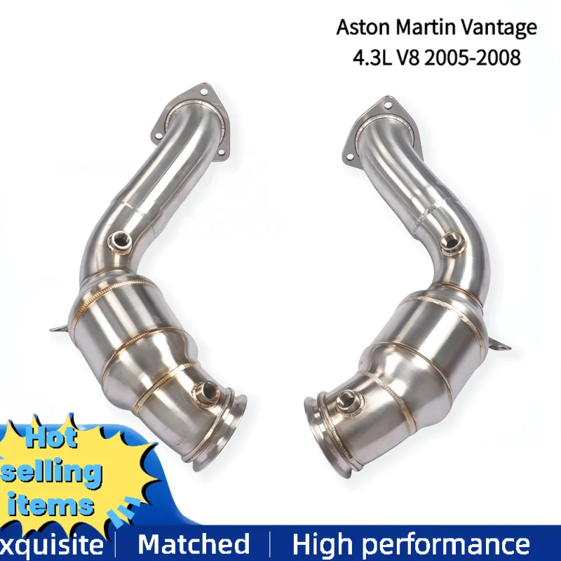 Custom Car Performance Exhaust Header Downpipe for Aston Martin Vantage 4.3L V8 2005-2008 SS304 Exhaust Pipes with Heat Shield
Custom Car Performance Exhaust Header Downpipe for Aston Martin Vantage 4.3L V8 2005-2008 SS304 Exhaust Pipes with Heat Shield