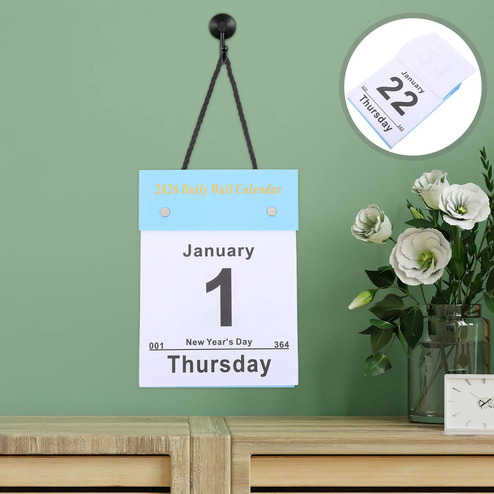 Tear-Off 2026 Daily Wall Calendar Large Print Vertical Hanging Office Home Study Room Holiday Appointment Reminder
Tear-Off 2026 Daily Wall Calendar Large Print Vertical Hanging Office Home Study Room Holiday Appointment Reminder
