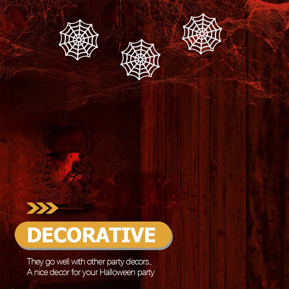 150pcs Halloween Spider Web Decor Plastic Cobweb Hanging Ornaments For Haunted House Party Scene Decoration Supplies Layout
150pcs Halloween Spider Web Decor Plastic Cobweb Hanging Ornaments For Haunted House Party Scene Decoration Supplies Layout