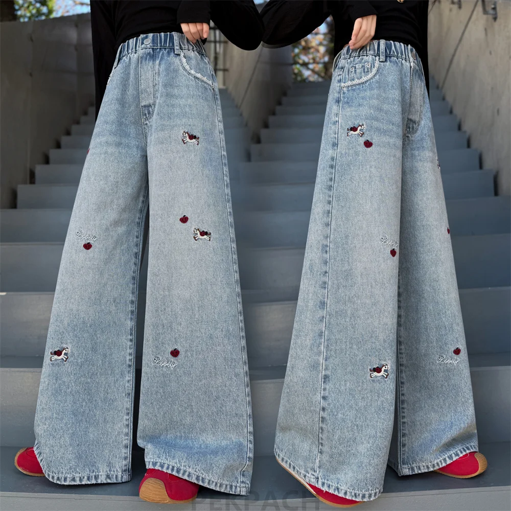 2026 New Spring Autumn Children Casual Blue Wide Leg Embroidery Jeans for Kids Girls Fashion Denim Pants 5 6 7 8 9 10 12 13 14 Y
2026 New Spring Autumn Children Casual Blue Wide Leg Embroidery Jeans for Kids Girls Fashion Denim Pants 5 6 7 8 9 10 12 13 14 Y