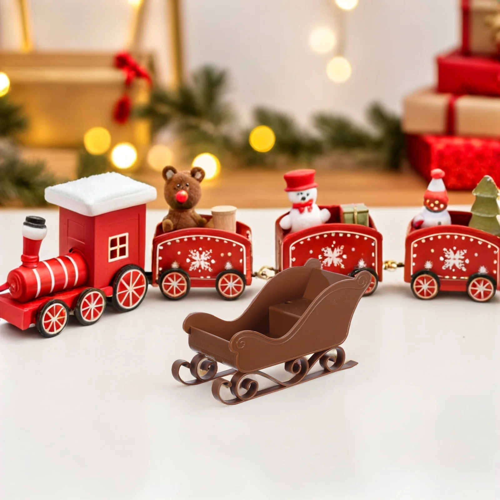 3Pcs Christmas Santa Sleigh Intricately Designed Holiday Decor Indoor Outdoor Tabletop Mantel Gift Box Ornament 
3Pcs Christmas Santa Sleigh Intricately Designed Holiday Decor Indoor Outdoor Tabletop Mantel Gift Box Ornament