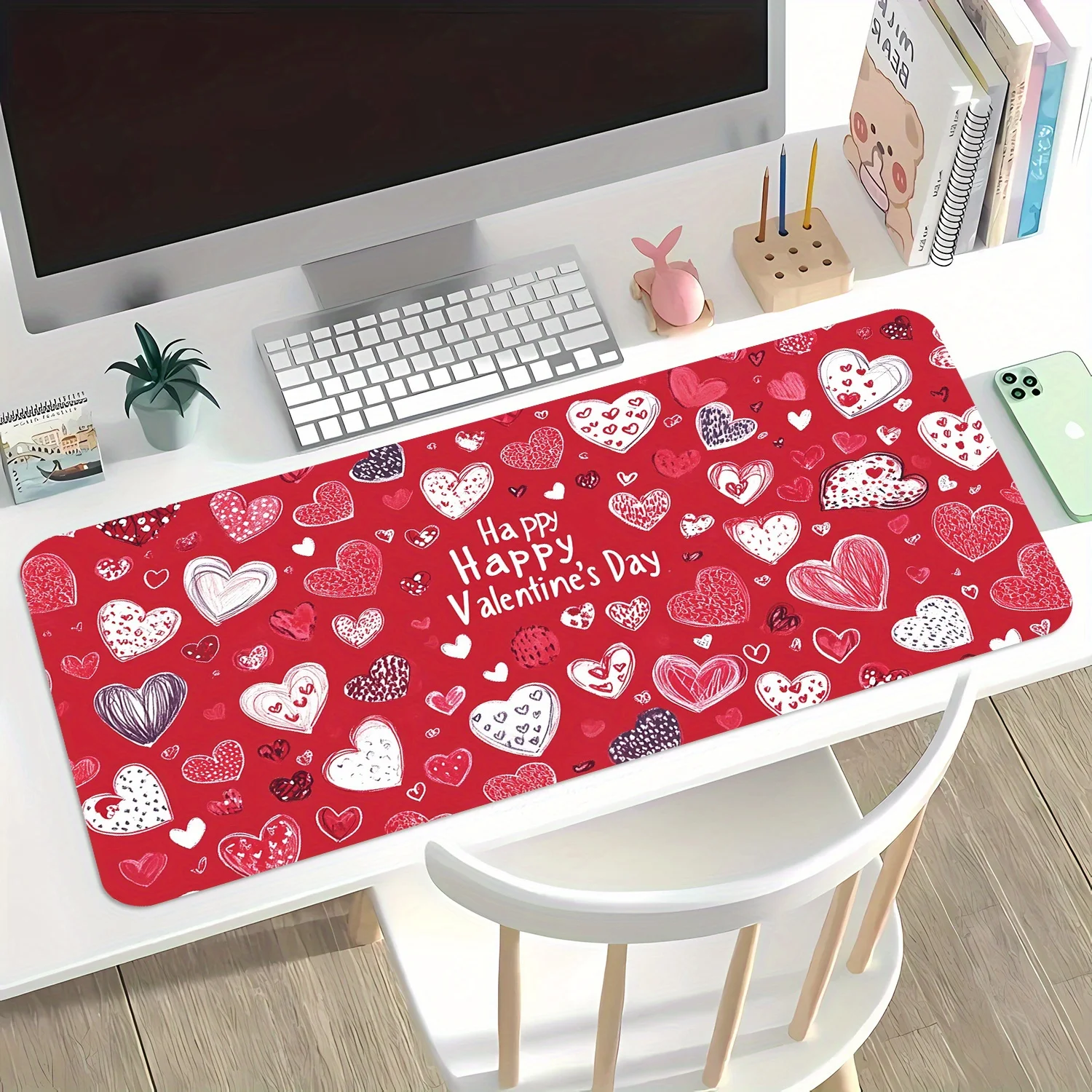 Настольный коврик с сердечками ко Дню святого Валентина, большой нескользящий резиновый коврик для компьютерной мыши, офисный игровой коврик
Настольный коврик с сердечками ко Дню святого Валентина, большой нескользящий резиновый коврик для компьютерной мыши, офисный игровой коврик