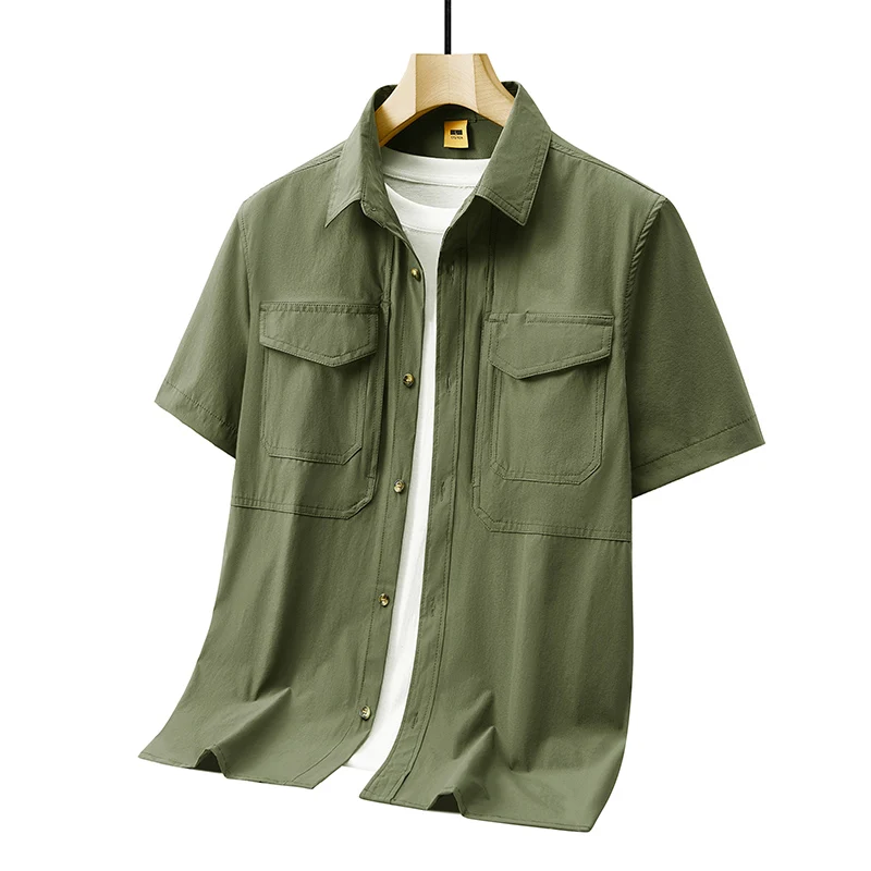 New pure cotton T-shirt short sleeved shirt business casual men's short sleeved work shirt collar polo shirt men
New pure cotton T-shirt short sleeved shirt business casual men's short sleeved work shirt collar polo shirt men