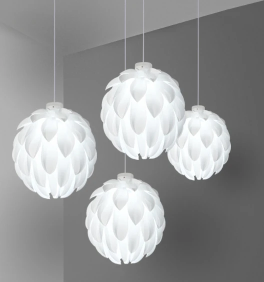 Petal fruit design, bedroom, dining room, living room, creative pinecone white chandelier
Petal fruit design, bedroom, dining room, living room, creative pinecone white chandelier