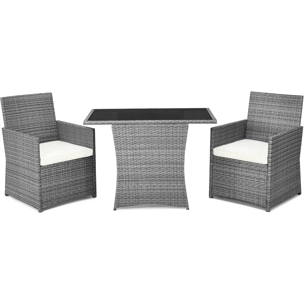 3-piece Courtyard Rattan Furniture Set, Outdoor Willow Wood Conversation Set, with Sponge and Coffee Table
3-piece Courtyard Rattan Furniture Set, Outdoor Willow Wood Conversation Set, with Sponge and Coffee Table