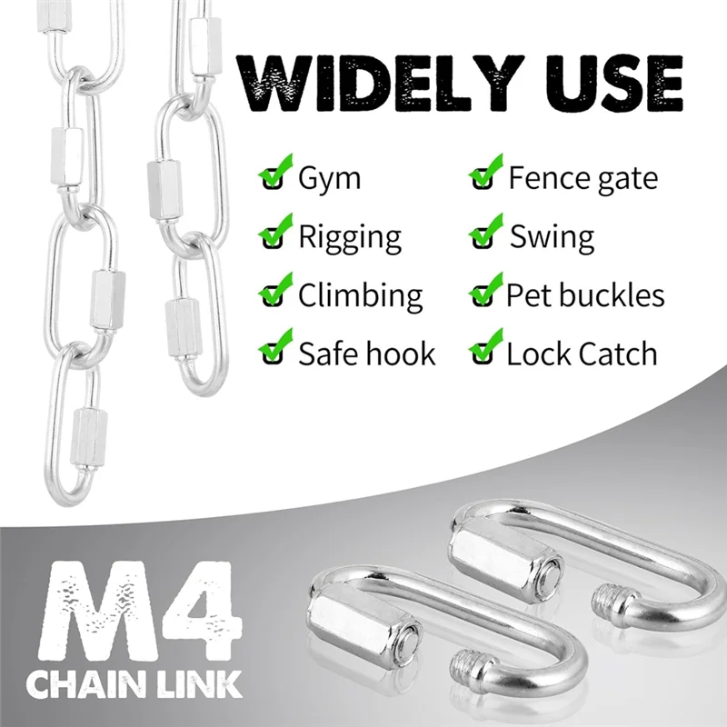 【HOT】100 Pcs Quick Chain Link Heavy Duty Quick D Shape Link Connector Link For Chains Hammock Gym Outdoor Traveling Equipment Du
【HOT】100 Pcs Quick Chain Link Heavy Duty Quick D Shape Link Connector Link For Chains Hammock Gym Outdoor Traveling Equipment Du