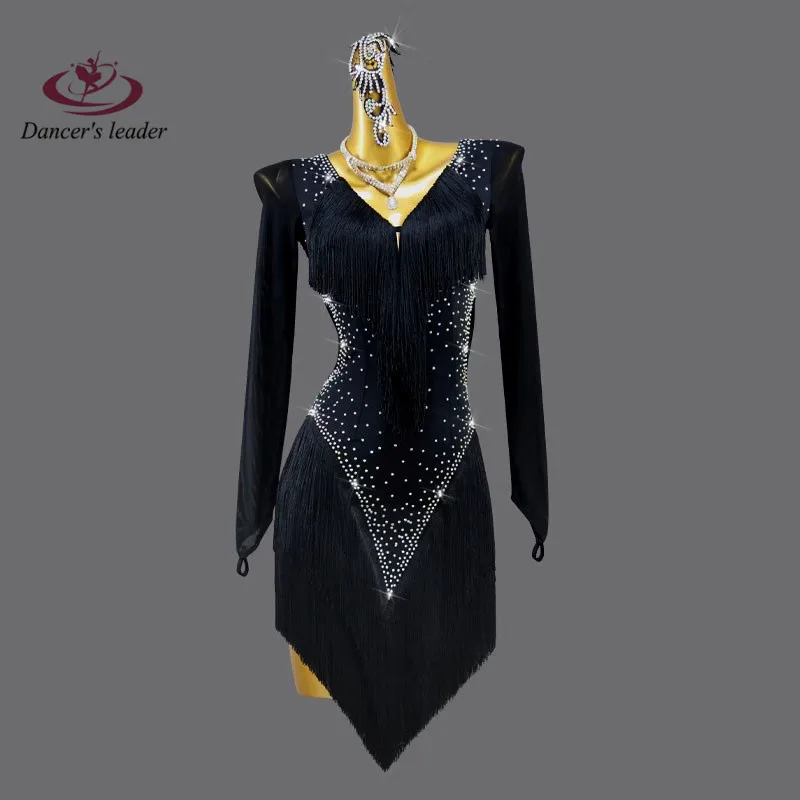 Latin Dance Dress High-end Customized High-end tassel Floral Suit Solo Long Sleeve Cha Cha Tango Female Adult Stage Professional
Latin Dance Dress High-end Customized High-end tassel Floral Suit Solo Long Sleeve Cha Cha Tango Female Adult Stage Professional