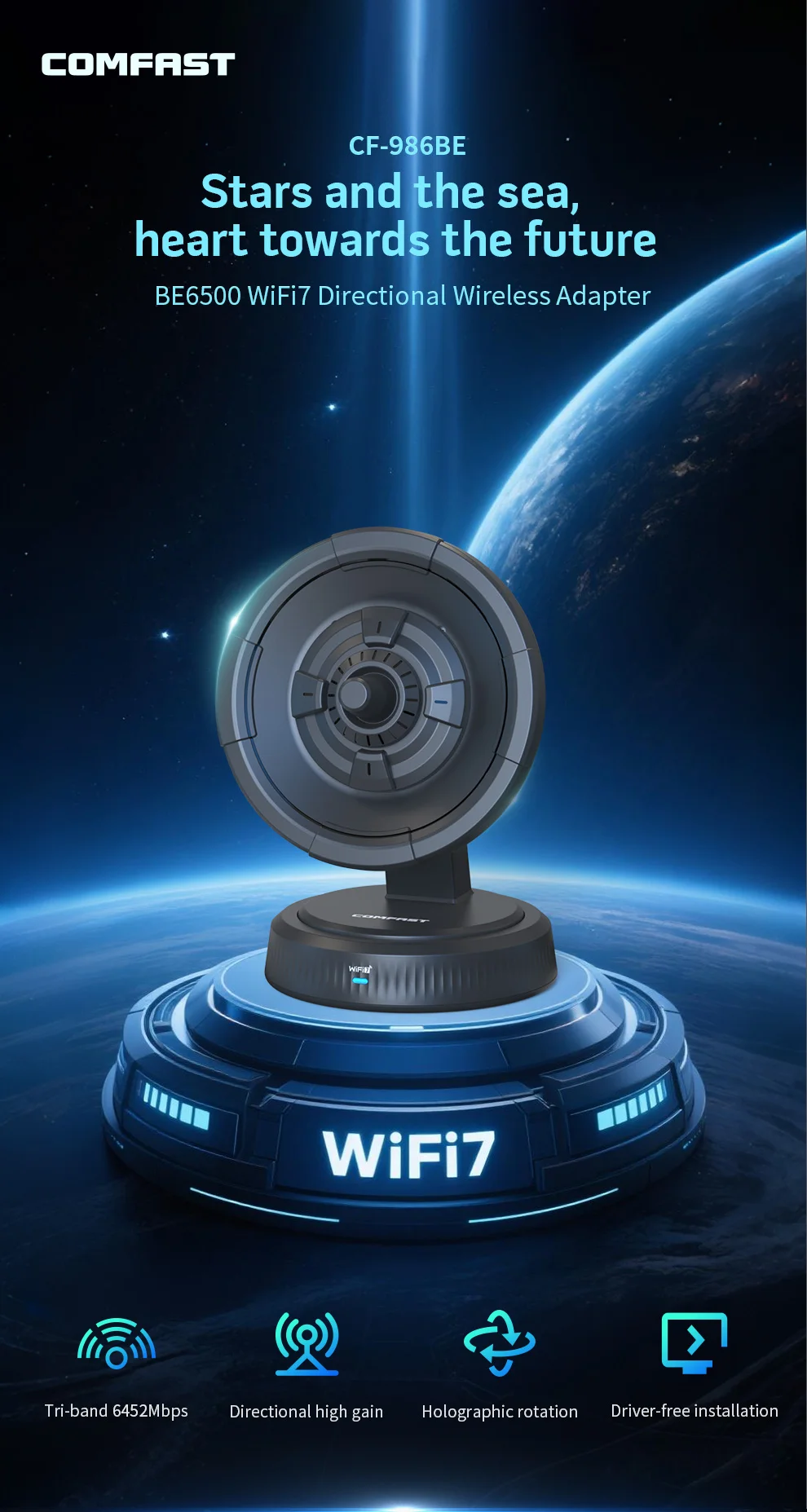 Comfast 2,4G/5,8G/6G WiFi7 Беспроводная сетевая карта 6500 Мбит/с Usb WIFI-адаптер USB3.0 Wi-Fi-ресивер без привода 6dbi WPA3 Win10/11
Comfast 2,4G/5,8G/6G WiFi7 Беспроводная сетевая карта 6500 Мбит/с Usb WIFI-адаптер USB3.0 Wi-Fi-ресивер без привода 6dbi WPA3 Win10/11