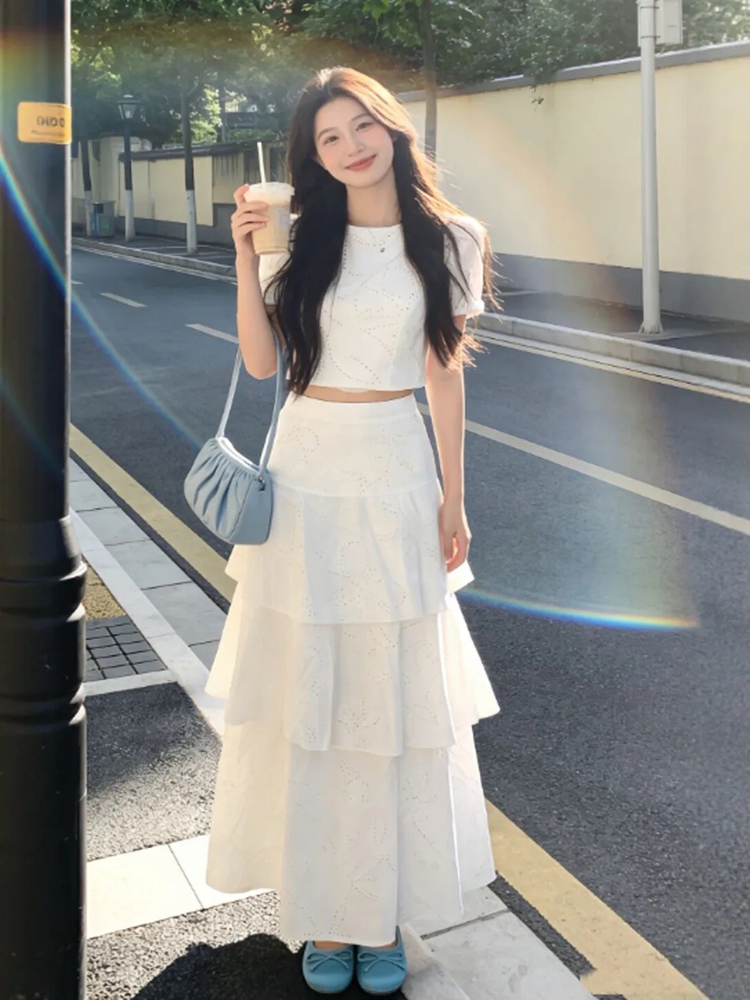 Elegant Short Sleeve Two-Piece Set Cake Long Skirt Unique Stylish Summer Outfit Comfortable Breathable Cotton round Neck T-Shirt
Elegant Short Sleeve Two-Piece Set Cake Long Skirt Unique Stylish Summer Outfit Comfortable Breathable Cotton round Neck T-Shirt