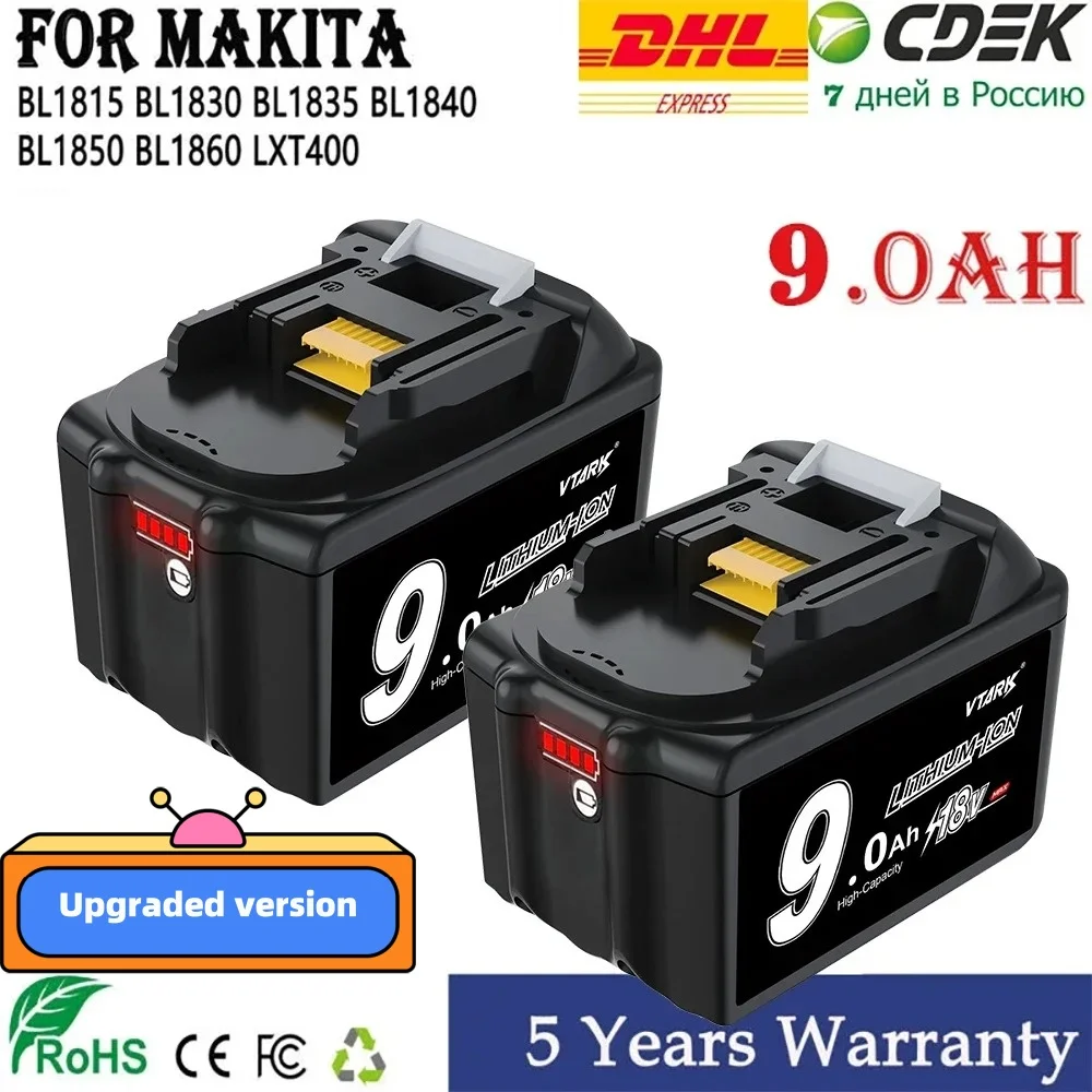 Durable Replacement Battery and Charger Set for Makita 18V Tools Drill BL1850B BL1860 BL1830 BL1815 BL1840 LXT400 9.0Ah
Durable Replacement Battery and Charger Set for Makita 18V Tools Drill BL1850B BL1860 BL1830 BL1815 BL1840 LXT400 9.0Ah
