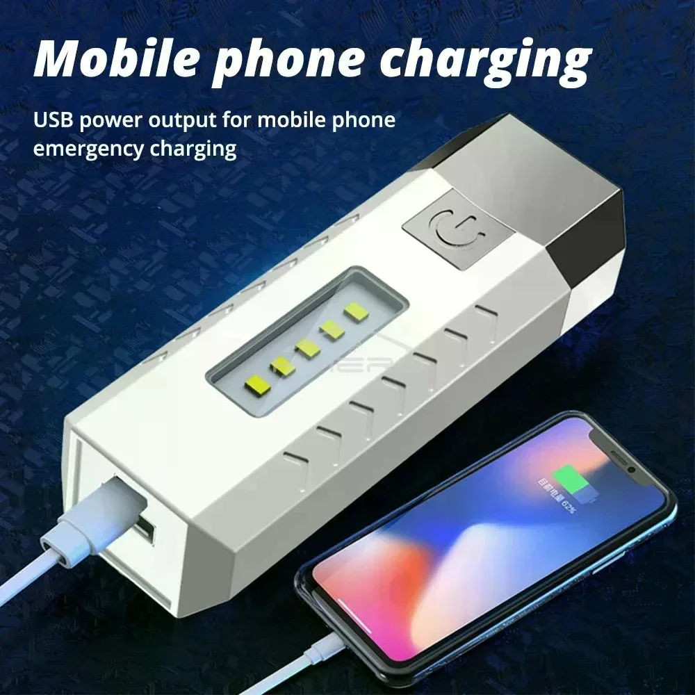 LED Super Bright Strong Light Flashlight Rechargeable Power Bank Flood Focused Long-Range Outdoor Portable Waterproof Dual Core
LED Super Bright Strong Light Flashlight Rechargeable Power Bank Flood Focused Long-Range Outdoor Portable Waterproof Dual Core