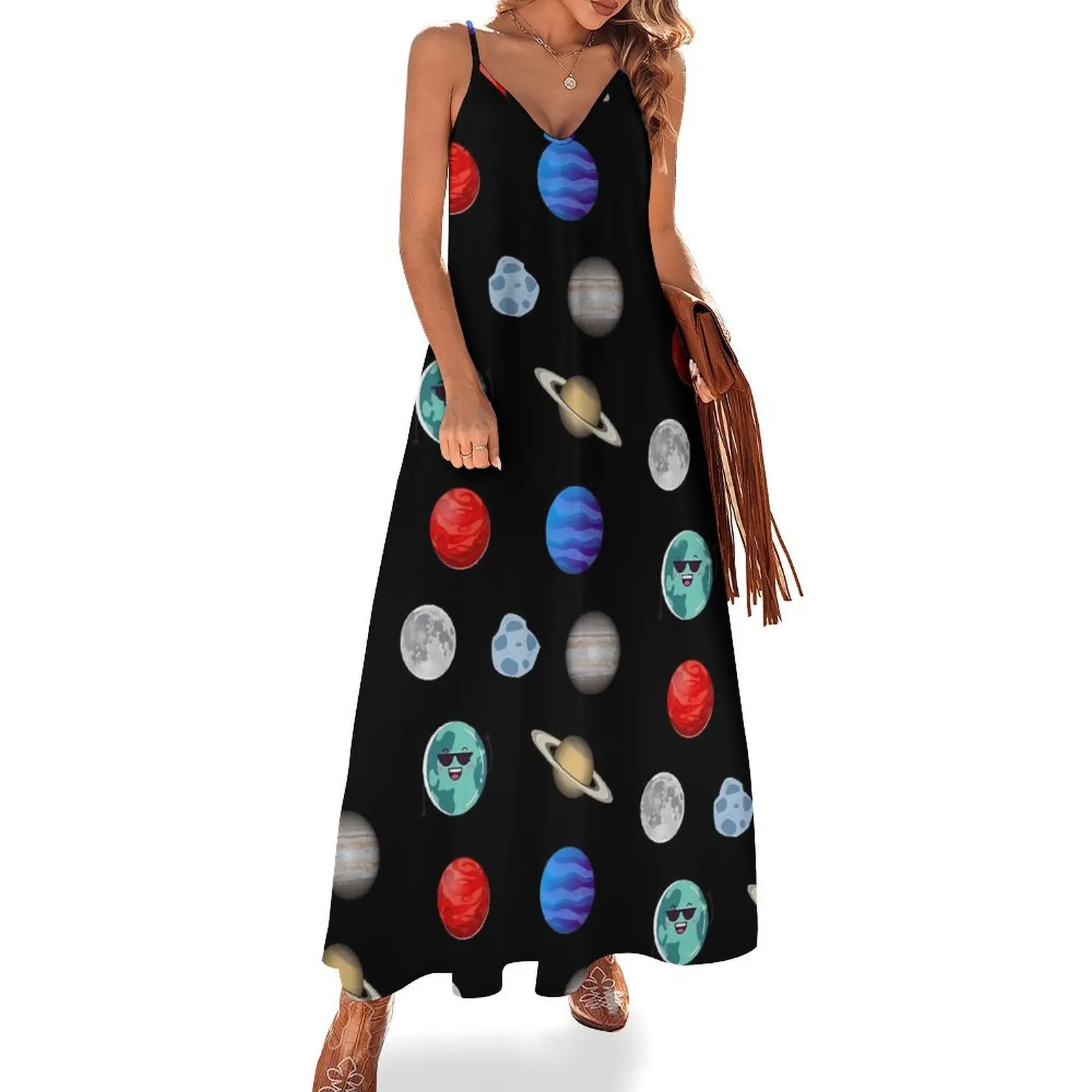 Space System Dress Colorful Planets Korean Fashion V Neck Boho Beach Long Dresses Female Custom Kawaii Maxi Dress Big Size
Space System Dress Colorful Planets Korean Fashion V Neck Boho Beach Long Dresses Female Custom Kawaii Maxi Dress Big Size