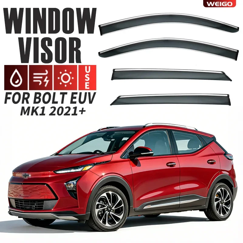 For Chevrolet BOLT EUV MK1 2021+ Window Visor Vent Shades Ventvisor Wind Deflectors Visors Rain Visor Body Kit
For Chevrolet BOLT EUV MK1 2021+ Window Visor Vent Shades Ventvisor Wind Deflectors Visors Rain Visor Body Kit