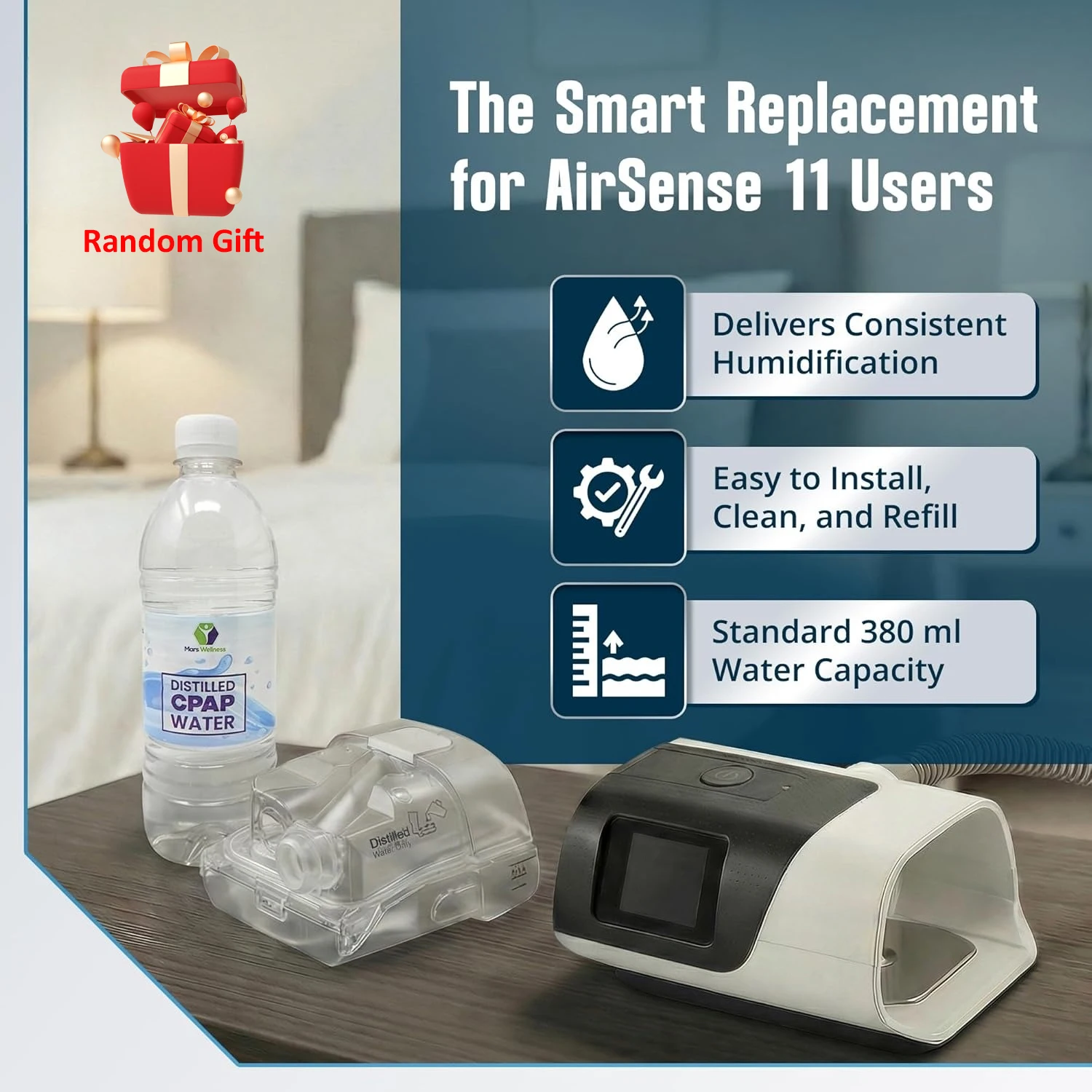 Water Chamber for AirSense 11, Perfect Fit & Seal Replacement Water Tank Compatible with AirSense 11 Machines, CPAP S11 Supplies
Water Chamber for AirSense 11, Perfect Fit & Seal Replacement Water Tank Compatible with AirSense 11 Machines, CPAP S11 Supplies