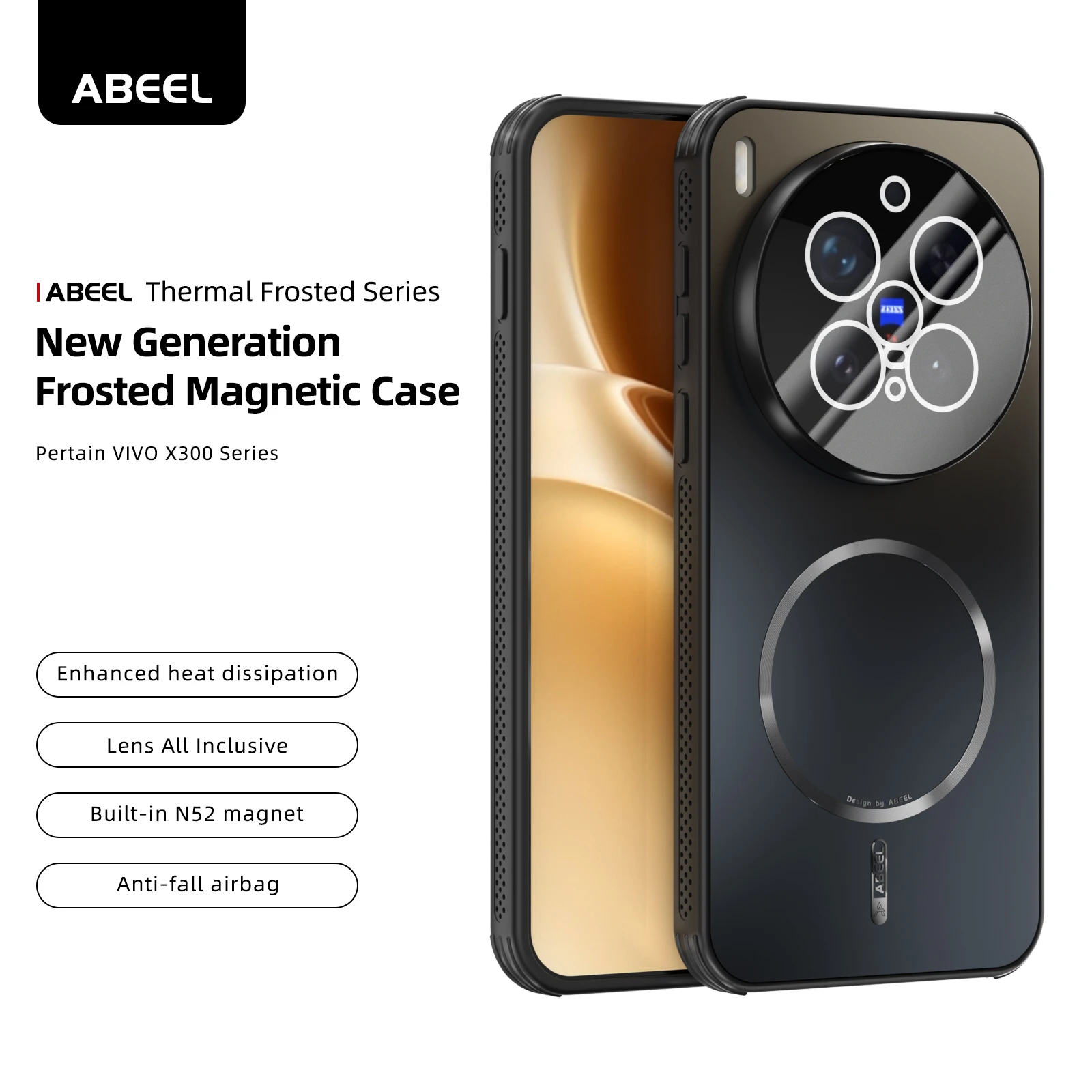 For Vivo X300 Case Protective Magsafe Heat Dissipation Perforated Magnetic Wireless Charger Mobile Phone Cover
For Vivo X300 Case Protective Magsafe Heat Dissipation Perforated Magnetic Wireless Charger Mobile Phone Cover