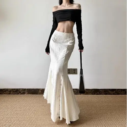 Long Skirt for Women Summer High-end French Elegant Style Temperature Advanced Lace Spliced Hollow High Waist Fishtail Skirt
Long Skirt for Women Summer High-end French Elegant Style Temperature Advanced Lace Spliced Hollow High Waist Fishtail Skirt