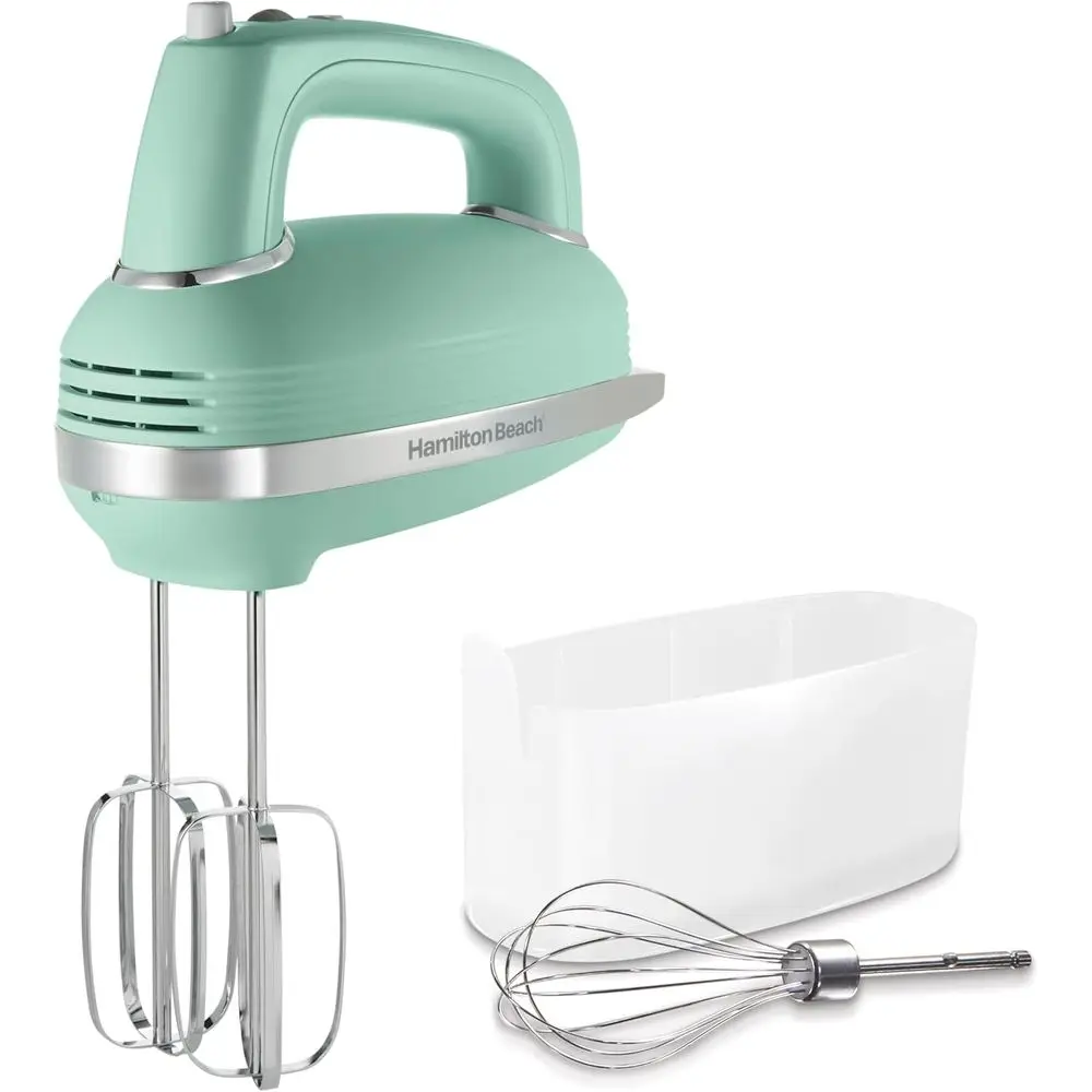 5-Speed Vintage Electric Hand Mixer, 1.3 Amp Motor, Consistent Speed, Slow Start, Beaters & Whisk, Green
5-Speed Vintage Electric Hand Mixer, 1.3 Amp Motor, Consistent Speed, Slow Start, Beaters & Whisk, Green