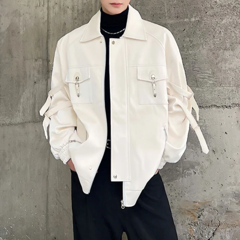 Fashion Men's Motorcycle PU Leather Jackets Multi Pocket Lapel Long Sleeve Coats Punk Style Solid Casual Loose Leather Jacket
Fashion Men's Motorcycle PU Leather Jackets Multi Pocket Lapel Long Sleeve Coats Punk Style Solid Casual Loose Leather Jacket