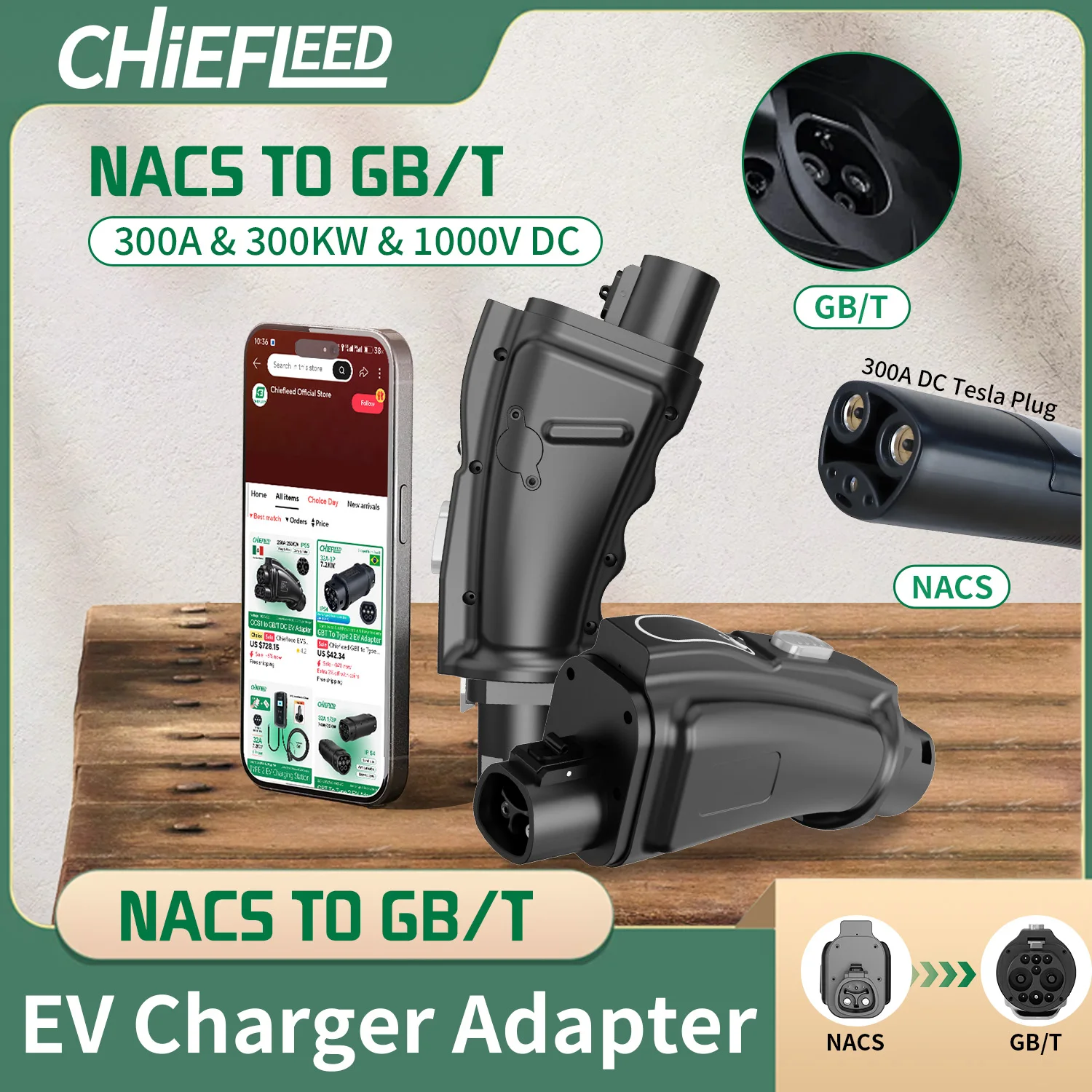 Зарядная станция Chiefleed NACS to GBT, 1000 В, 300 кВт, адаптер EVSE NACS to GBT EV для китайского автомобильного адаптера, быстрый постоянный ток
Зарядная станция Chiefleed NACS to GBT, 1000 В, 300 кВт, адаптер EVSE NACS to GBT EV для китайского автомобильного адаптера, быстрый постоянный ток