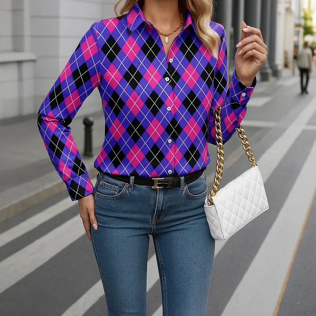2025 Trendy Women's Retro plaid pattern Long Sleeve Shirt Fashion Blouse Casual Autumn Winter Stylish Female Tops British style
2025 Trendy Women's Retro plaid pattern Long Sleeve Shirt Fashion Blouse Casual Autumn Winter Stylish Female Tops British style