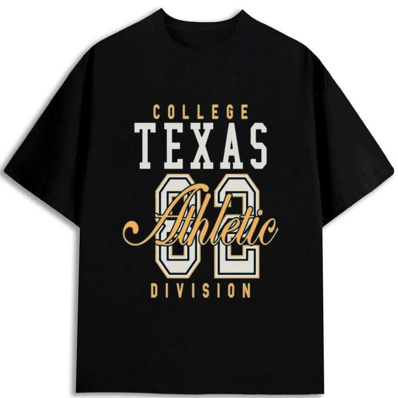 University of Texas Sports Academy Edition T-Shirt Men's Black Cotton Crew Neck Print Design Heavy
University of Texas Sports Academy Edition T-Shirt Men's Black Cotton Crew Neck Print Design Heavy