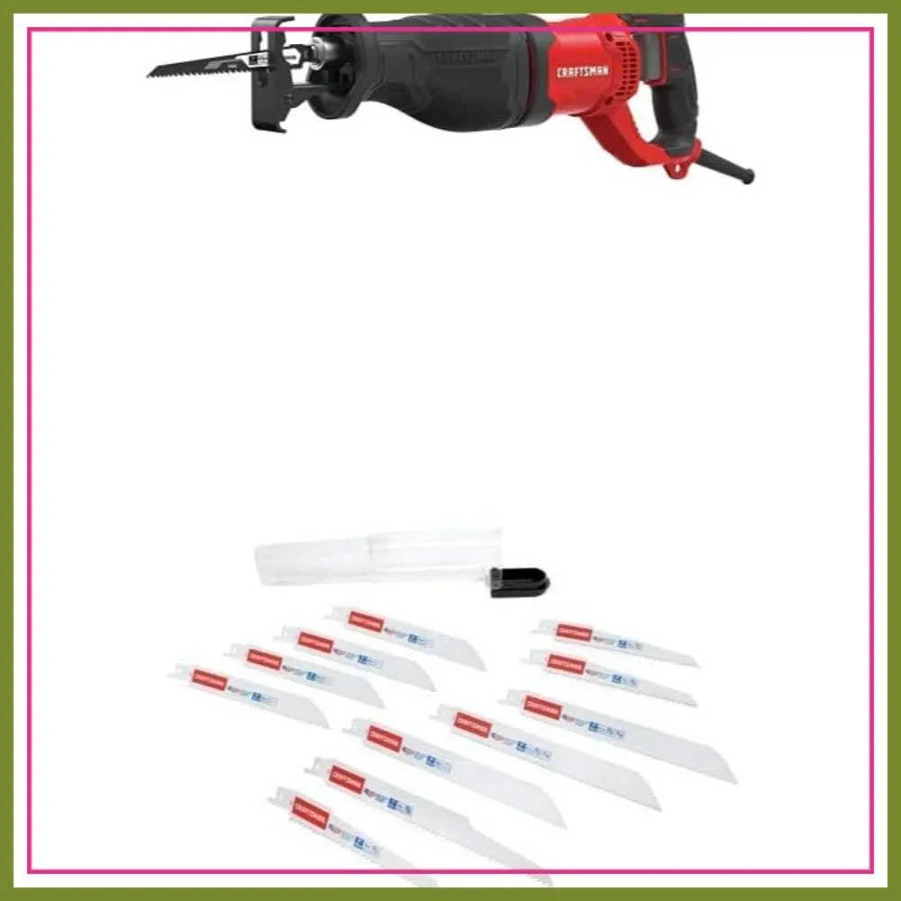 Reciprocating Saw 7.5 Amp Variable Speed with 11-Piece Blade Kit and Case
Reciprocating Saw 7.5 Amp Variable Speed with 11-Piece Blade Kit and Case