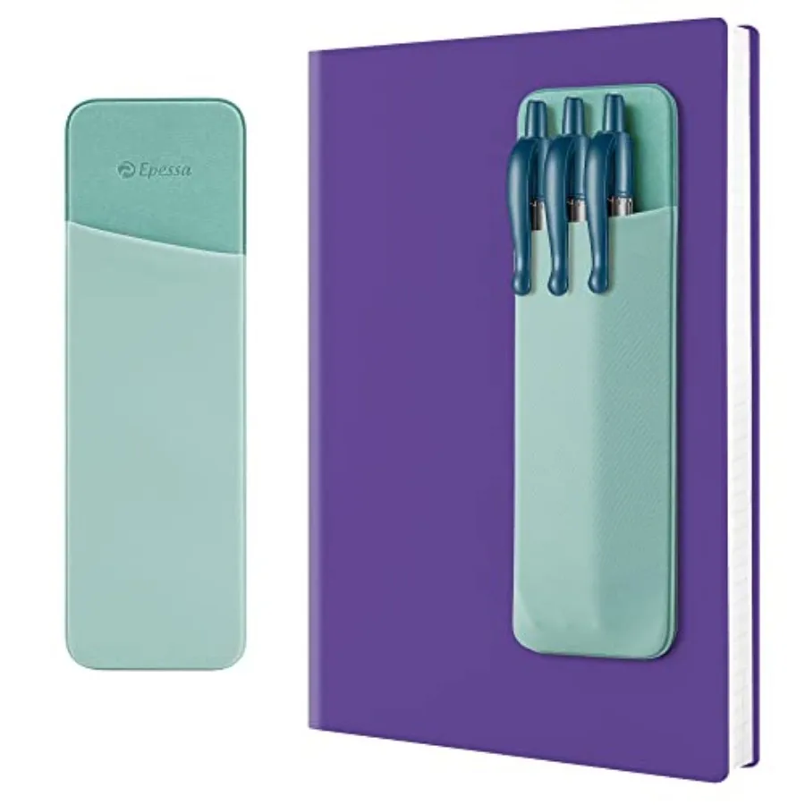 Stick-On Pen Holder for Notebook, Adhesive Pencil Sleeve Pouch for Hardcover Journals, Planners, Notebooks, Reusable Pen Pocket
Stick-On Pen Holder for Notebook, Adhesive Pencil Sleeve Pouch for Hardcover Journals, Planners, Notebooks, Reusable Pen Pocket