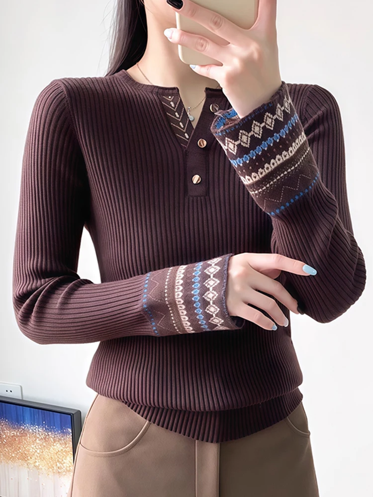 Loose Long Sleeve Knitted Sweater Women's Spring Autumn New Style plus Size Fashion Base Layer Top Half Open Collar Design
Loose Long Sleeve Knitted Sweater Women's Spring Autumn New Style plus Size Fashion Base Layer Top Half Open Collar Design