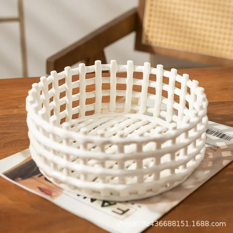 Handwoven Ceramic Basket Nordic Ins Style Multi-purpose Home Storage Fruit Basket Desktop Decoration Accessories
Handwoven Ceramic Basket Nordic Ins Style Multi-purpose Home Storage Fruit Basket Desktop Decoration Accessories