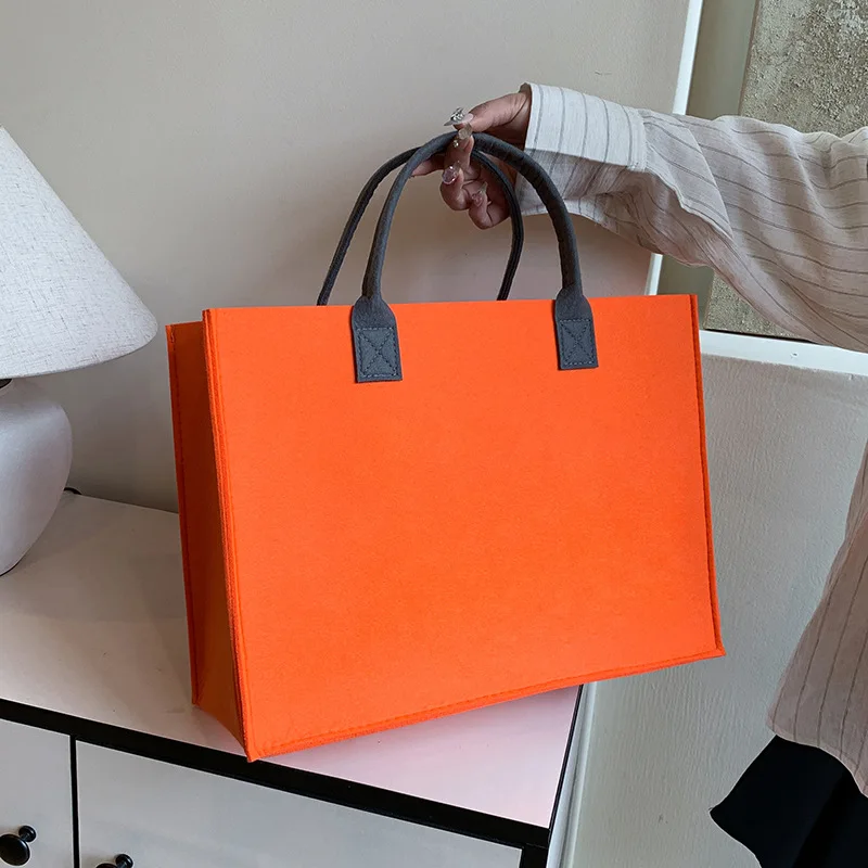 Felt Large Handbag, High-Capacity Felt Lady's Tote Bag, Colored Felt Gift Bag
Felt Large Handbag, High-Capacity Felt Lady's Tote Bag, Colored Felt Gift Bag