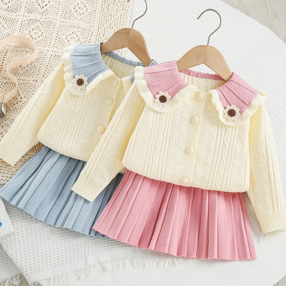 Girls Knitted Clothes Sets Spring Autumn Children Woolen Jersey Sweaters Coats Skirts Kids Princess Dress Suit For Baby Outfits
Girls Knitted Clothes Sets Spring Autumn Children Woolen Jersey Sweaters Coats Skirts Kids Princess Dress Suit For Baby Outfits