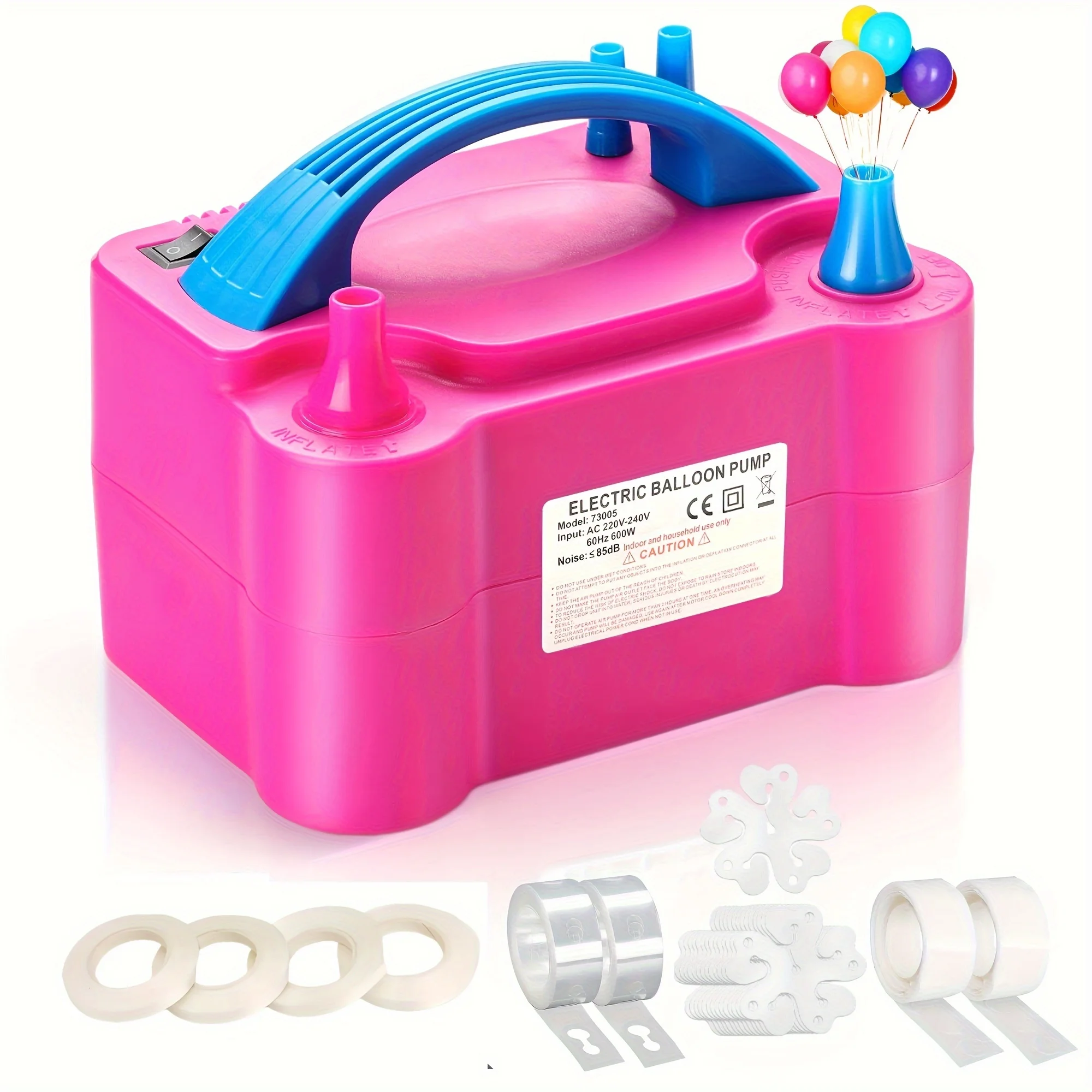19pcs balloon inflation accessory set, portable balloon inflator electric, dual nozzle electric balloon inflation pump, 220V 600
19pcs balloon inflation accessory set, portable balloon inflator electric, dual nozzle electric balloon inflation pump, 220V 600
