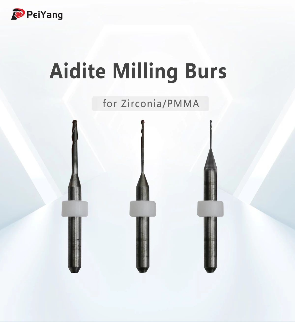 Фрезы Aidite Amd500 для зуботехнических работ, PMMA, цирконий, хвостовик 4, с алмазным покрытием, диаметр 2.0/1.0/0.6 мм, Aidite
Фрезы Aidite Amd500 для зуботехнических работ, PMMA, цирконий, хвостовик 4, с алмазным покрытием, диаметр 2.0/1.0/0.6 мм, Aidite