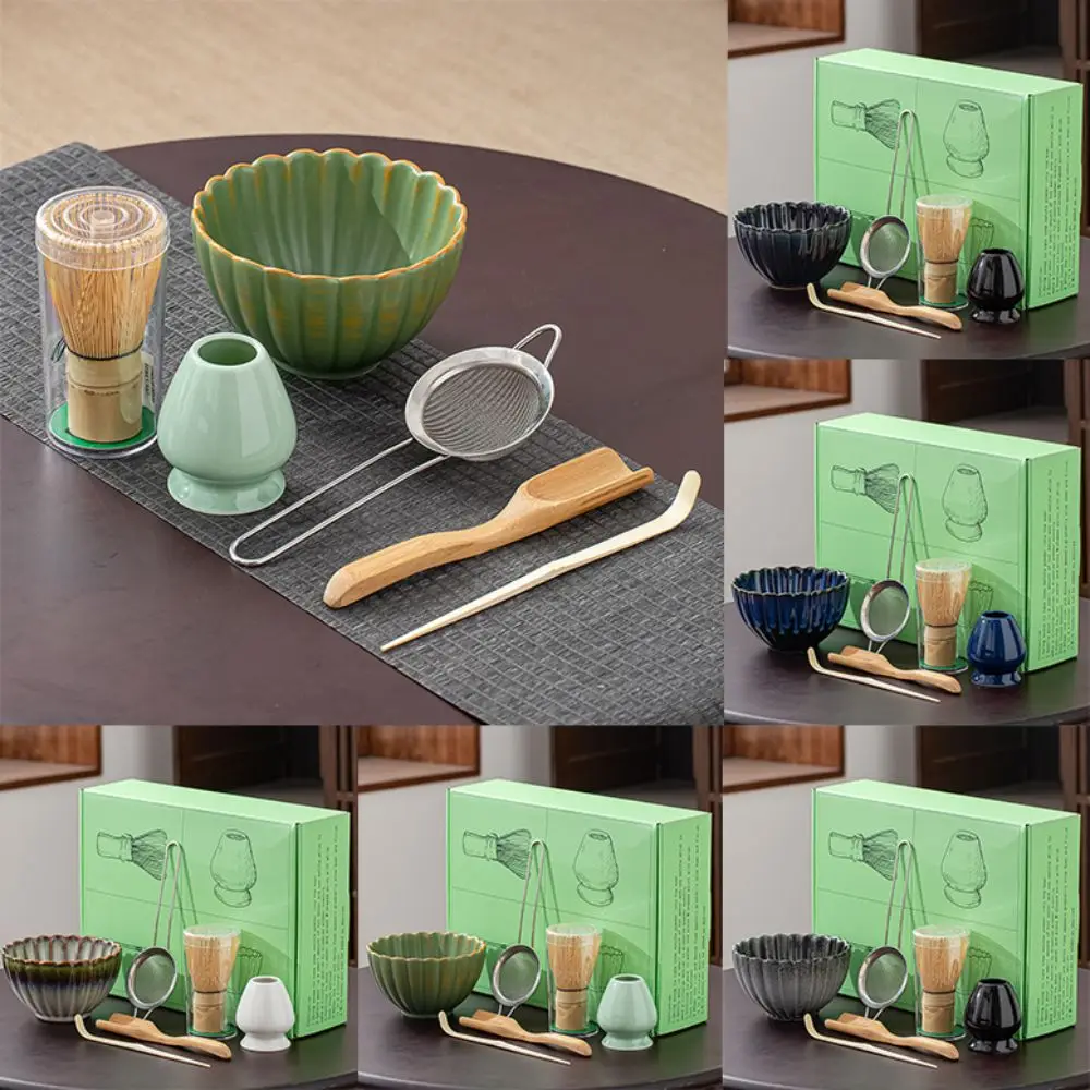 6 Pcs/Set Ceramic Japanese Matcha Powder Whisk WithTeaspoon Bowl Smooth Kiln-Formed Matcha Set Retro Reusable
6 Pcs/Set Ceramic Japanese Matcha Powder Whisk WithTeaspoon Bowl Smooth Kiln-Formed Matcha Set Retro Reusable