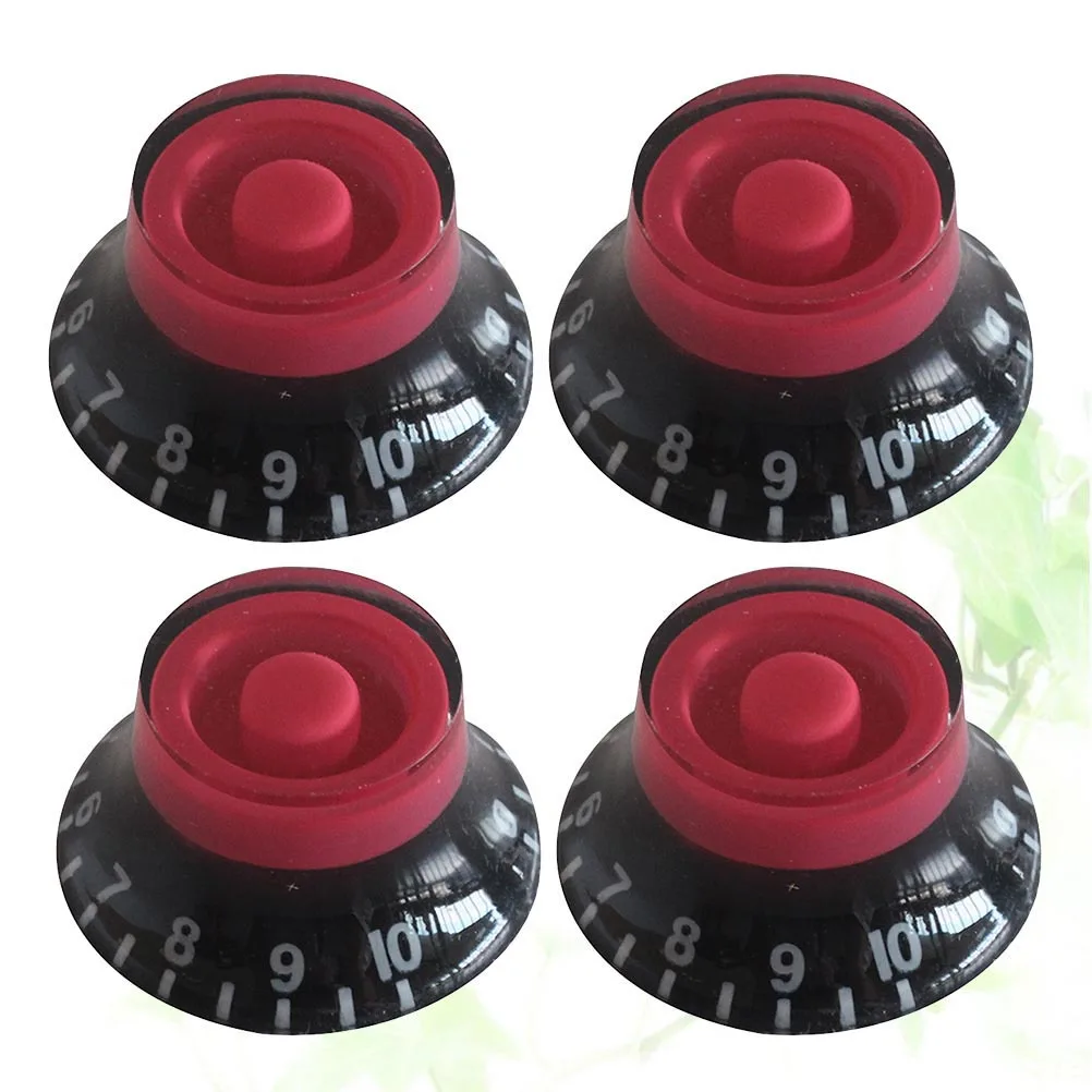 4pcs Volume Knobs Tone Control Caps For Electric Guitar Replacement Premium Plastic Compatible With Epiphone Style Instruments