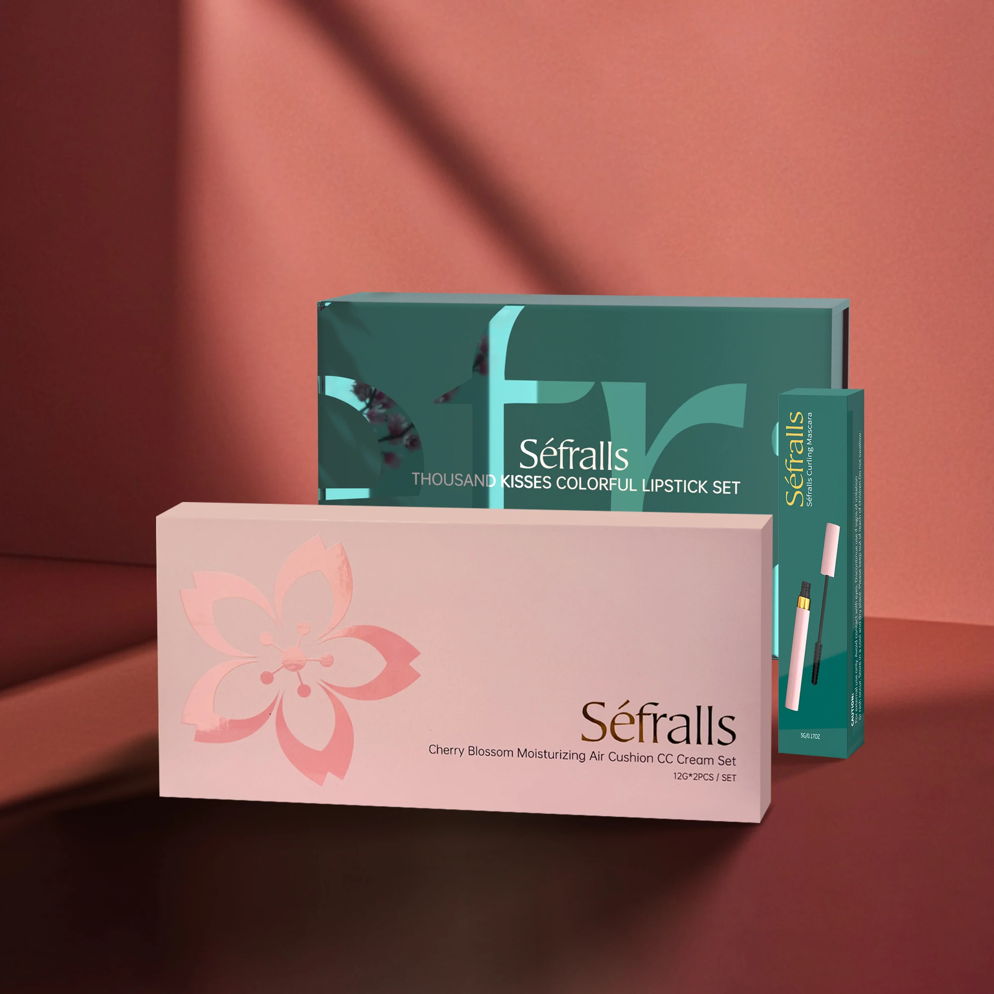 Séfralls Beauty Set Thousand Kisses Lipstick + Curling Mascara + Cherry Blossom Moisturising Cushion CC Cream set, long lasting
Séfralls Beauty Set Thousand Kisses Lipstick + Curling Mascara + Cherry Blossom Moisturising Cushion CC Cream set, long lasting