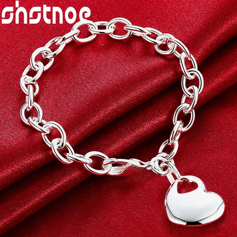 SHSTONE 925 Sterling Silver Solid Heart Thick Chain Bracelet For Women Party Engagement Wedding Gift Fashion Charm Fine Jewelry
SHSTONE 925 Sterling Silver Solid Heart Thick Chain Bracelet For Women Party Engagement Wedding Gift Fashion Charm Fine Jewelry