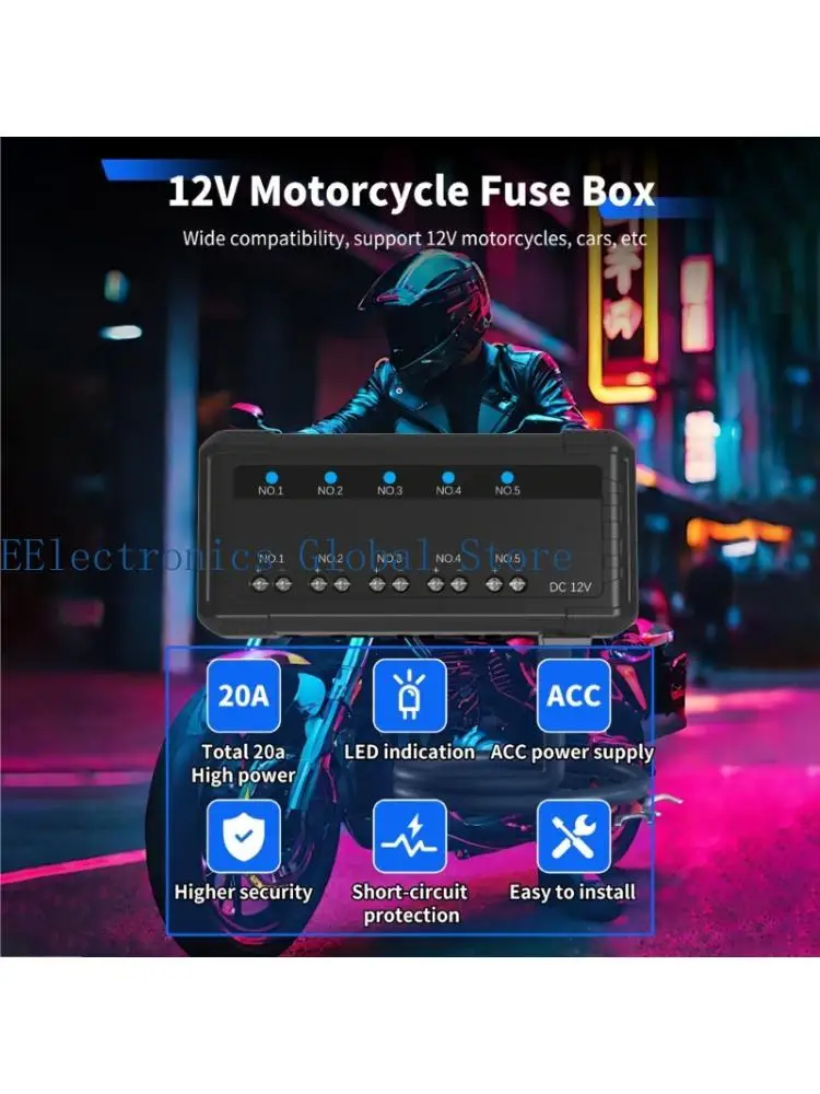 462B Professional Automotive Block Holder 4 Circuit Protective 20A Block LED Motorcycle Car Accessories
462B Professional Automotive Block Holder 4 Circuit Protective 20A Block LED Motorcycle Car Accessories