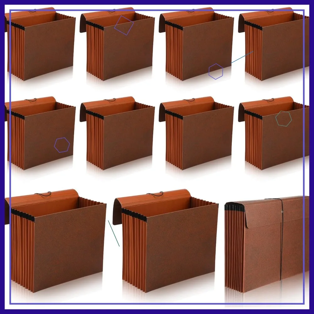 10 Pack Expanding File Folders, 7 Inch Expansion, Letter Size, Kraft Paper, Brown
10 Pack Expanding File Folders, 7 Inch Expansion, Letter Size, Kraft Paper, Brown