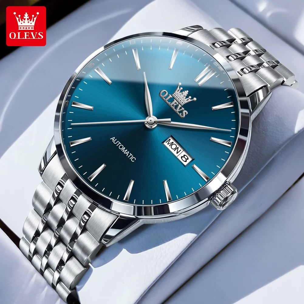 OLEVS Men's Watches Automatic Mechanical Watch For Man Simply Wristwatch Stainless Steel Strap Waterproof Week Date 7048
OLEVS Men's Watches Automatic Mechanical Watch For Man Simply Wristwatch Stainless Steel Strap Waterproof Week Date 7048