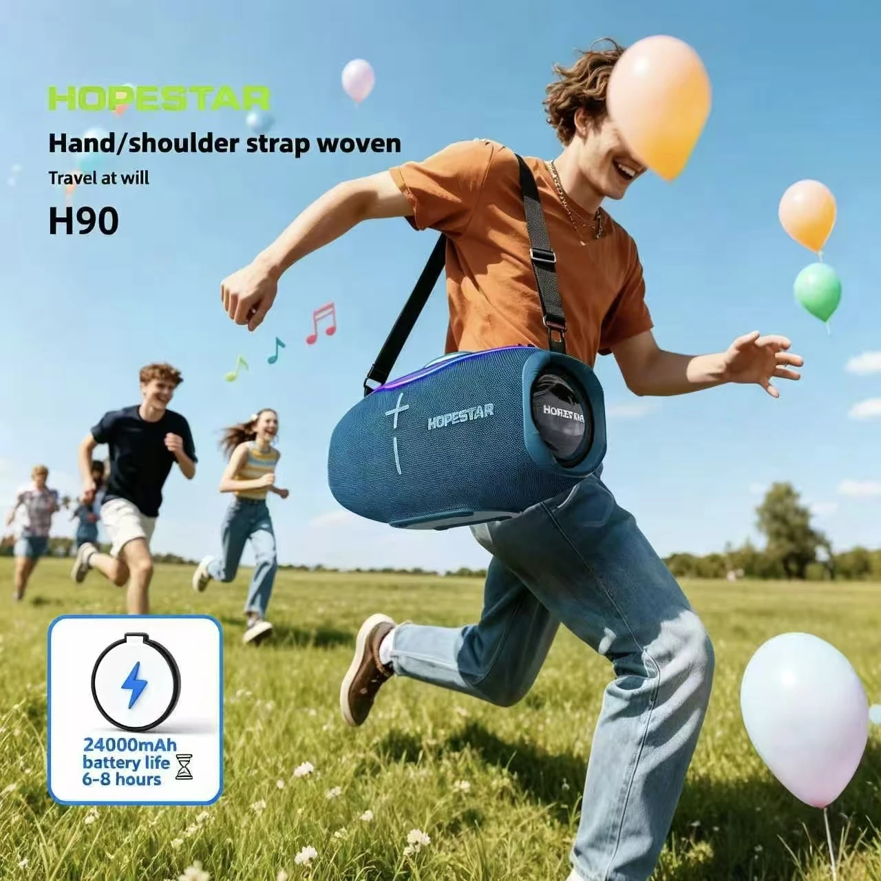 HOPESTAR H90 220W Portable Speaker 24000mAh IP66 Waterproof Outdoor Party Speaker With RGB Light
HOPESTAR H90 220W Portable Speaker 24000mAh IP66 Waterproof Outdoor Party Speaker With RGB Light