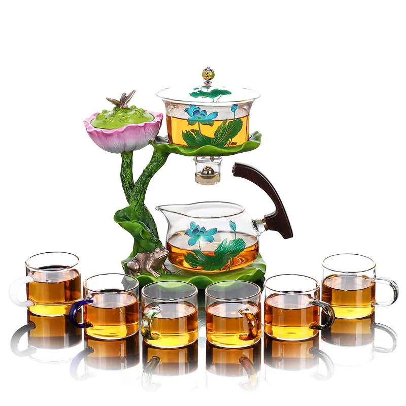 Lotus Pond Moonlight Automatic Tea Set Office Household Tea Pot Gift
Lotus Pond Moonlight Automatic Tea Set Office Household Tea Pot Gift