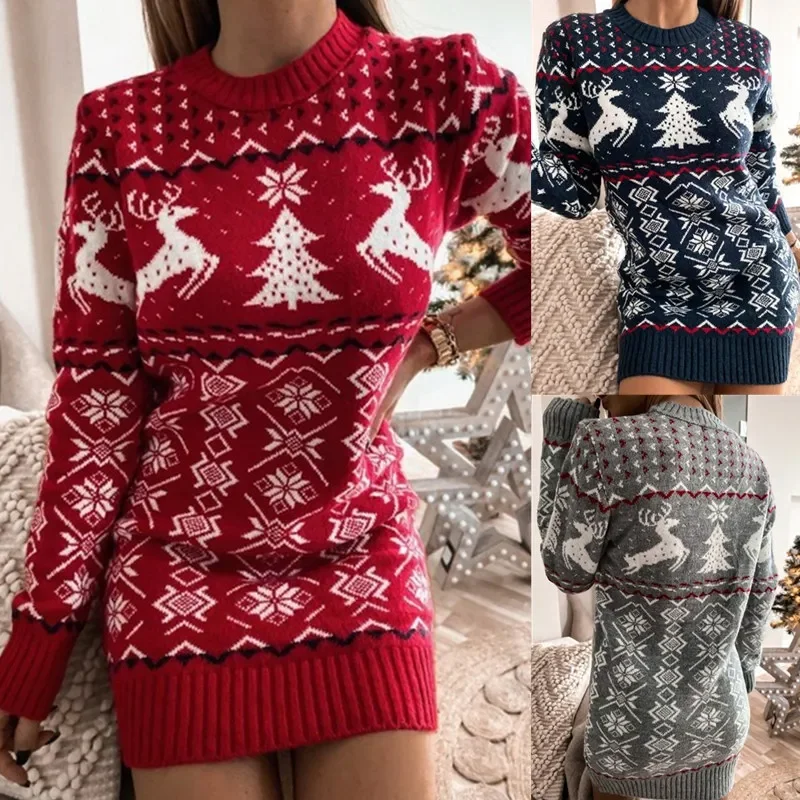 2025 Christmas Sweater Dress For Women Winter Autumn New Years Clothing Long Sleeve Pullover Slim Casual Mini Party Dresses
2025 Christmas Sweater Dress For Women Winter Autumn New Years Clothing Long Sleeve Pullover Slim Casual Mini Party Dresses