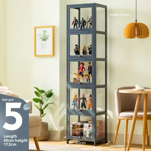Figure Display Cabinet Acrylic Blind Box Display Stand Transparent Model POP MART Lego Dust Storage Box Classic