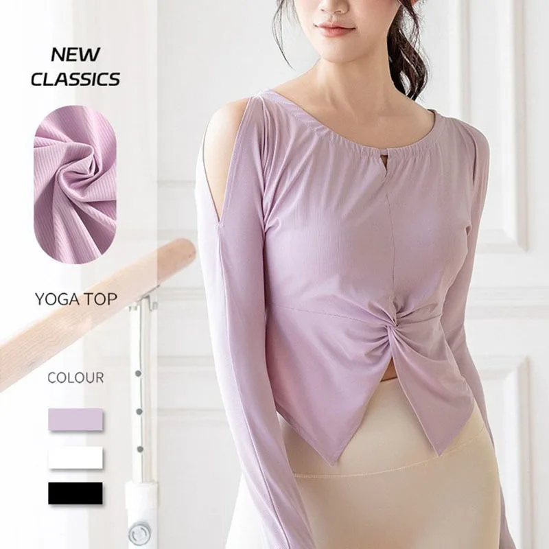 Yoga Tops Women Long-sleeved Shirts Sexy Shoulder Hollow Sports Tops Slim Loose Blouse Pilates Fitness Gym Tops Running Clothes
Yoga Tops Women Long-sleeved Shirts Sexy Shoulder Hollow Sports Tops Slim Loose Blouse Pilates Fitness Gym Tops Running Clothes