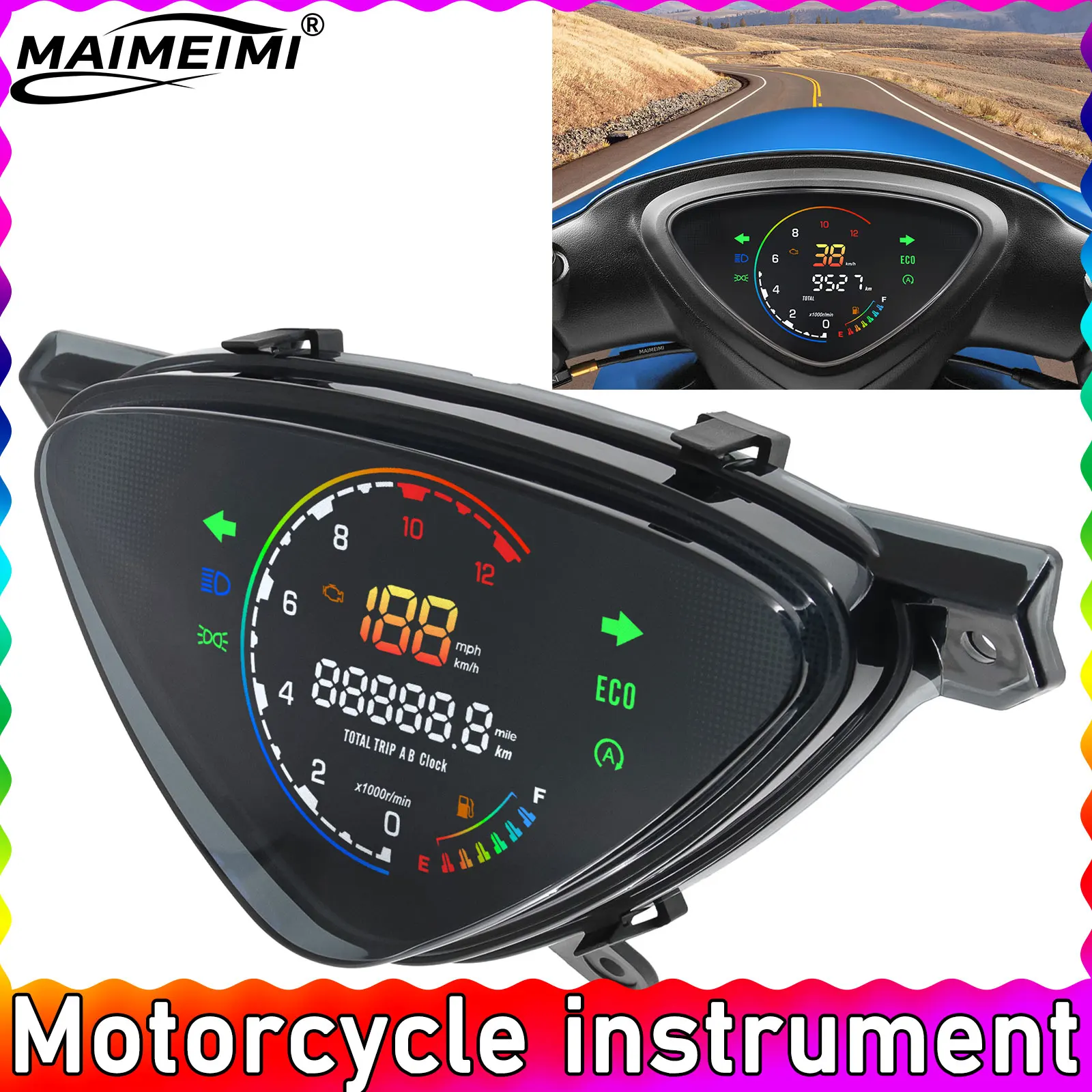 Tachometer 12000 RPM Meter Digital LED Meter Speedometer KMH MPH Odometer For YAMAHA Mio Sporty/Mio Amore/Mio Smile BJ
Tachometer 12000 RPM Meter Digital LED Meter Speedometer KMH MPH Odometer For YAMAHA Mio Sporty/Mio Amore/Mio Smile BJ